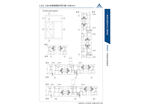 HQ-60穿條隔熱平開(kāi)門窗