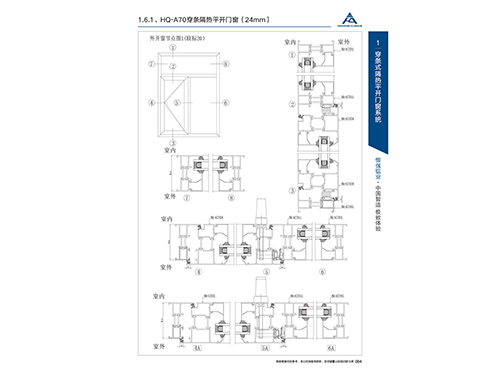 HQ-A70穿條隔熱平開(kāi)門窗