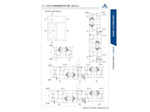 HQ-A72穿條隔熱平開(kāi)門窗