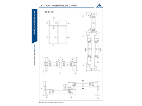 HQ-CT110穿條隔熱推拉窗