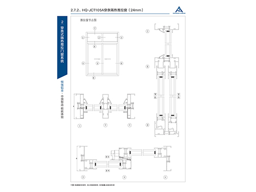 HQ-JCT105A穿條隔熱推拉窗