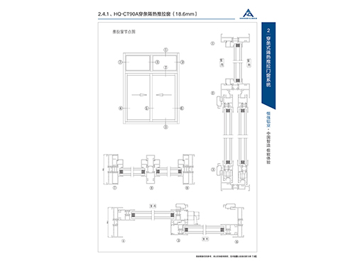 HQ-CT90A穿條隔熱推拉窗