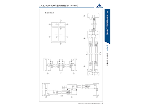 HQ-C90M穿條隔熱推拉門