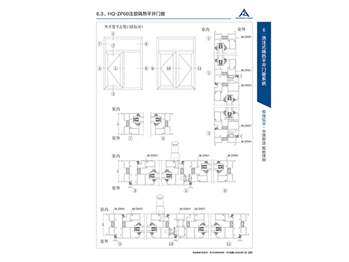 HQ-ZP60注膠隔熱平開(kāi)門(mén)窗