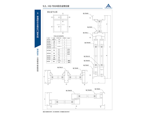HQ-T80A鋁合金推拉窗